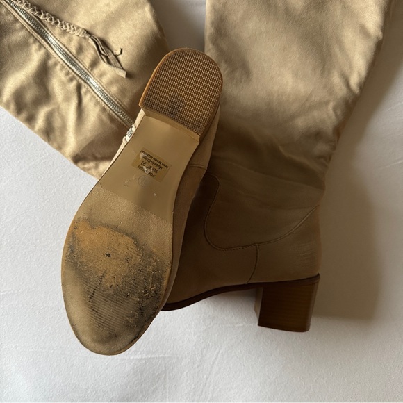 Journee Collection Suede Knee-High Boots | Wide Calf | Block Heel | 9.5 - Picture 3 of 6